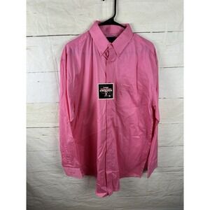 New Wrangler Pro Rodeo Pink Tough Button Down Shirt Sz Large Tall LT NWT